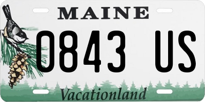 ME license plate 0843US