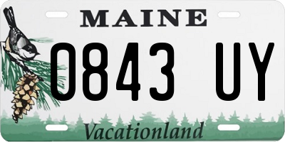 ME license plate 0843UY