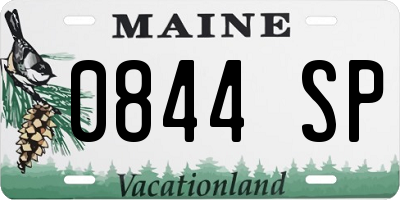 ME license plate 0844SP