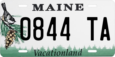 ME license plate 0844TA
