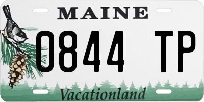 ME license plate 0844TP