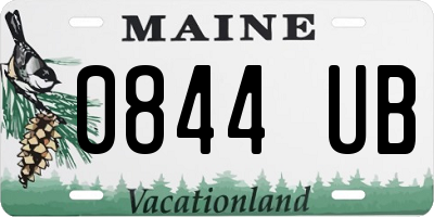 ME license plate 0844UB
