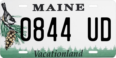 ME license plate 0844UD