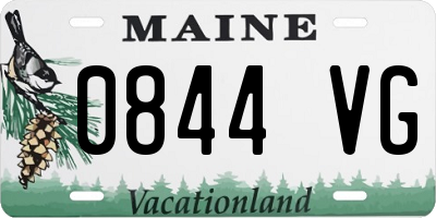 ME license plate 0844VG