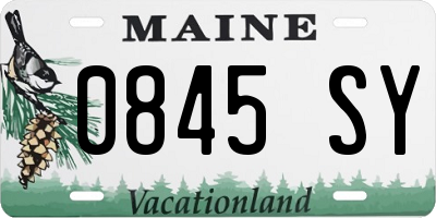 ME license plate 0845SY