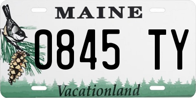 ME license plate 0845TY