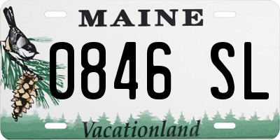ME license plate 0846SL
