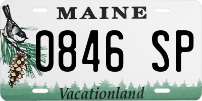 ME license plate 0846SP