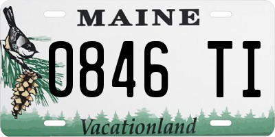 ME license plate 0846TI