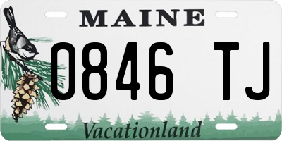 ME license plate 0846TJ