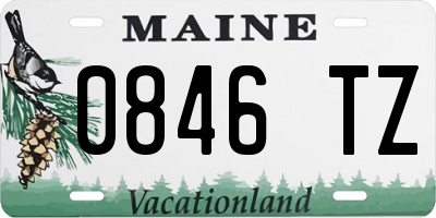 ME license plate 0846TZ