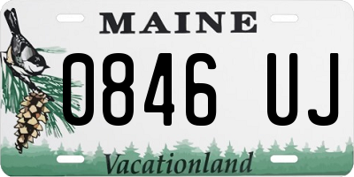 ME license plate 0846UJ