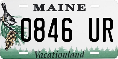ME license plate 0846UR
