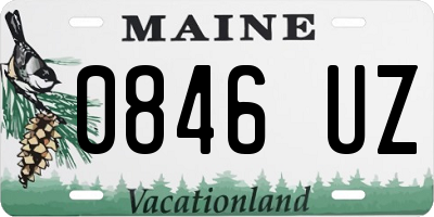 ME license plate 0846UZ