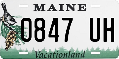 ME license plate 0847UH