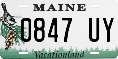 ME license plate 0847UY