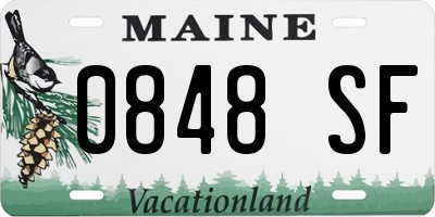 ME license plate 0848SF