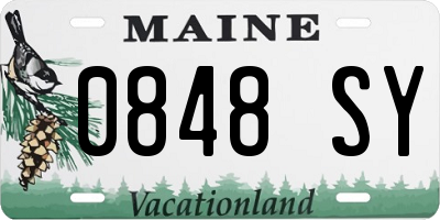 ME license plate 0848SY