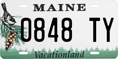 ME license plate 0848TY