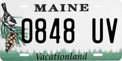 ME license plate 0848UV