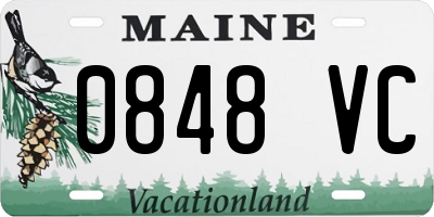 ME license plate 0848VC