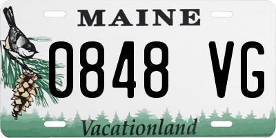 ME license plate 0848VG