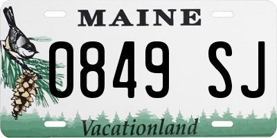 ME license plate 0849SJ