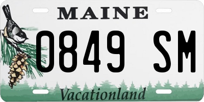 ME license plate 0849SM