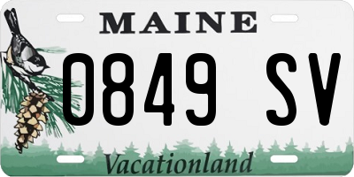 ME license plate 0849SV