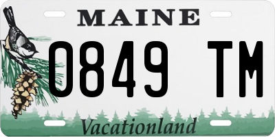 ME license plate 0849TM