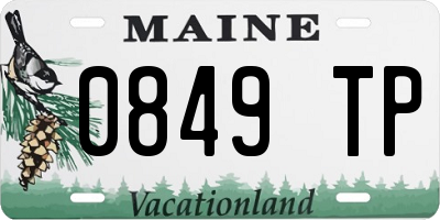 ME license plate 0849TP