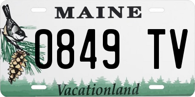 ME license plate 0849TV