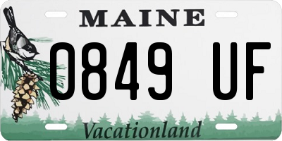 ME license plate 0849UF