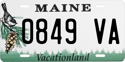 ME license plate 0849VA