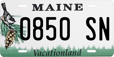 ME license plate 0850SN