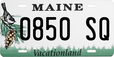ME license plate 0850SQ