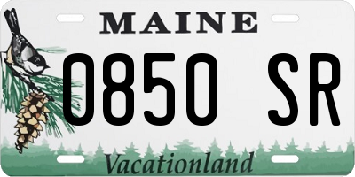 ME license plate 0850SR