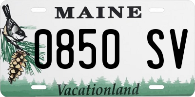 ME license plate 0850SV