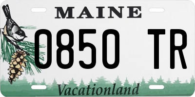 ME license plate 0850TR