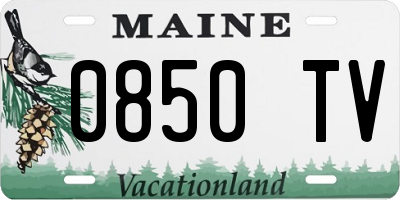 ME license plate 0850TV
