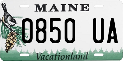 ME license plate 0850UA
