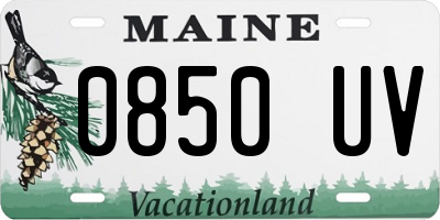 ME license plate 0850UV