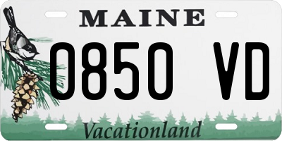 ME license plate 0850VD