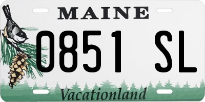 ME license plate 0851SL