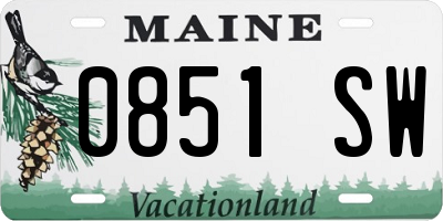 ME license plate 0851SW