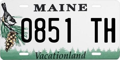 ME license plate 0851TH