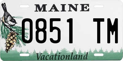 ME license plate 0851TM