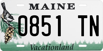 ME license plate 0851TN