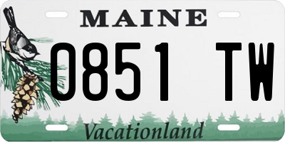 ME license plate 0851TW