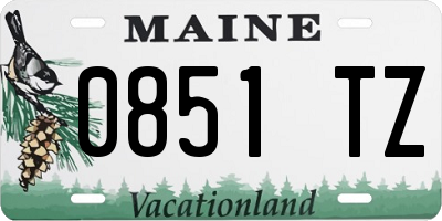 ME license plate 0851TZ